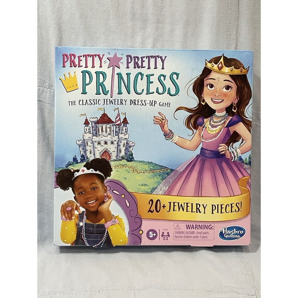 NEW Hasbro Pretty‎ Pretty Princess - Board Game - 20 Pcs Jewelry Dress Up Game